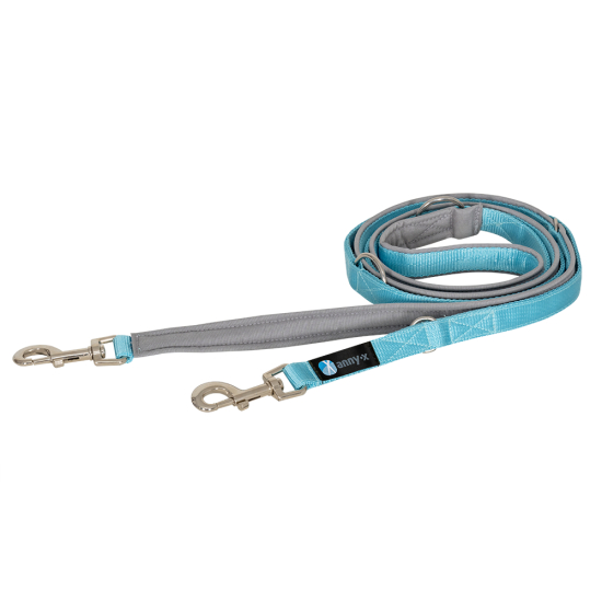 annyx Führleine Classic Bolt Fun grau/eisblau